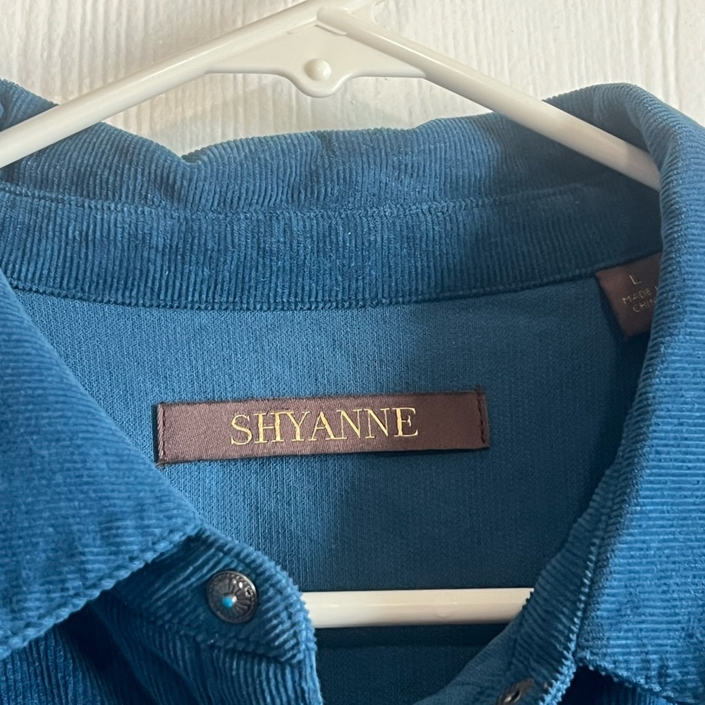 Shyanne Wale Corduroy Long Sleeve Snap Western Shirt Size L - Picture 9 of 14